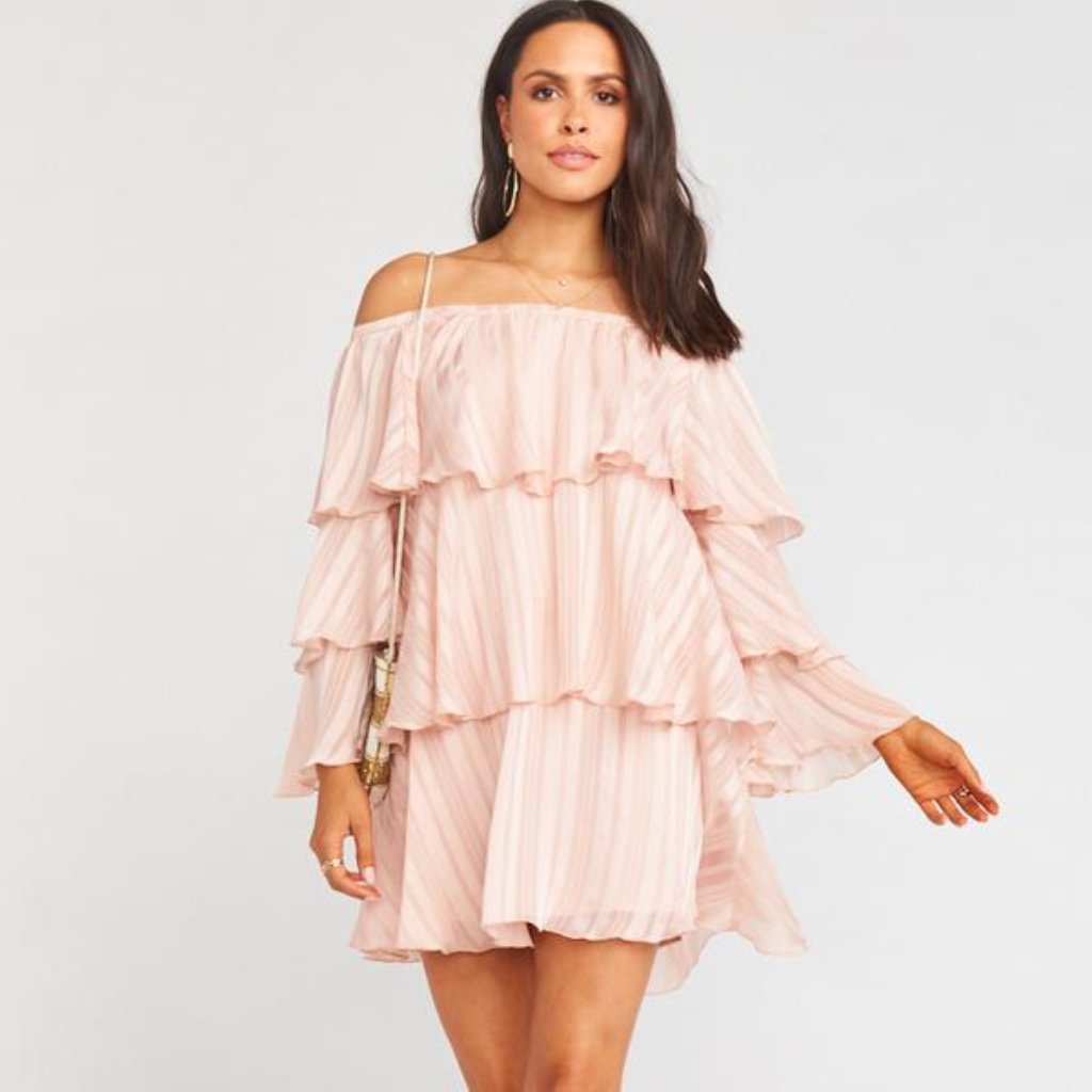 Show Me Your Mumu Chica Chica Flutter Stripe Dress Euc Sz M